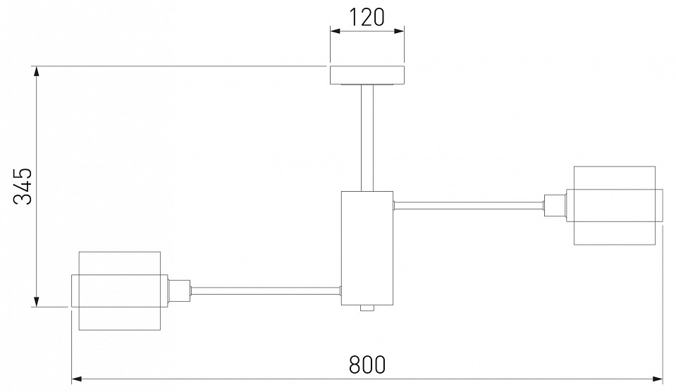Люстра на штанге eurosvet arcada 70127/8 черный/дымчатый