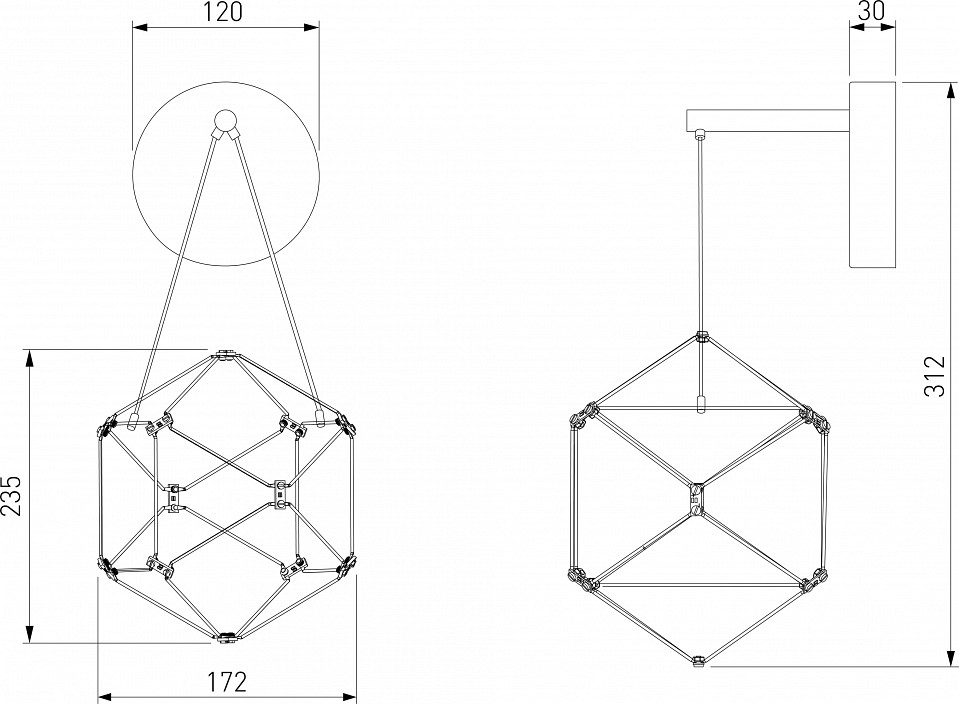 Бра eurosvet uma 90310/1 черный жемчуг