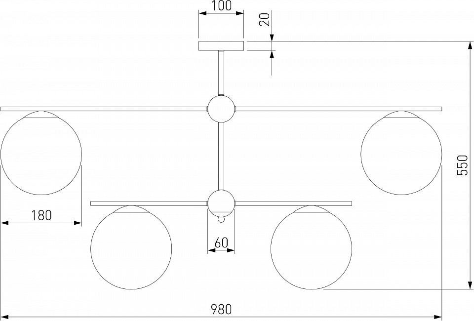 Люстра на штанге eurosvet marbella 60147/6 черный