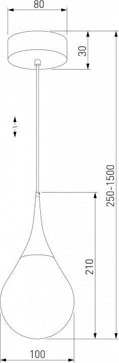 Подвесной светильник eurosvet adour 50256/1 led золото