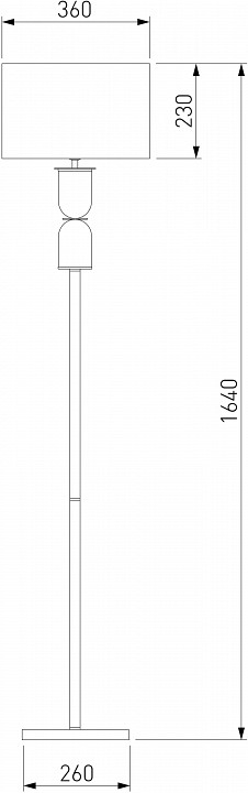 Торшер eurosvet caprera 01154/1 латунь