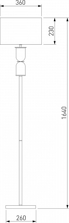 Торшер eurosvet caprera 01154/1 никель