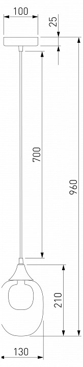 Подвесной светильник eurosvet spritz 70216/1 латунь