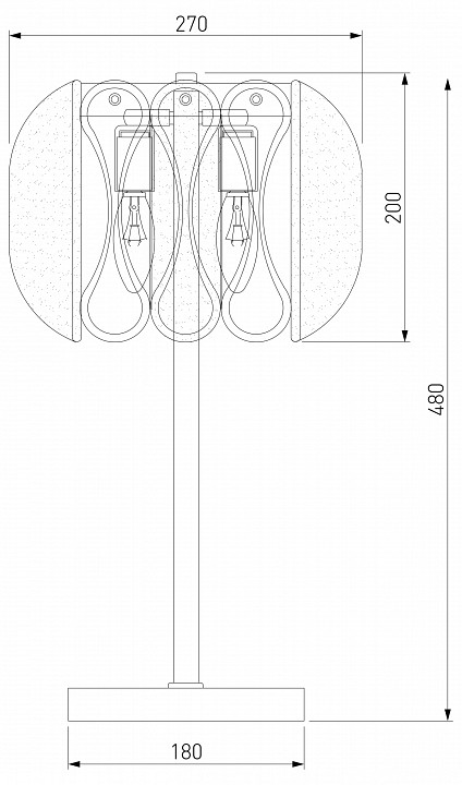 Настольная лампа декоративная bogate's callas 01125/2