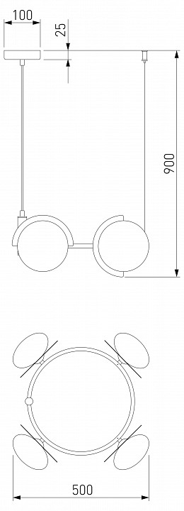 Подвесная люстра eurosvet moity 70150/4 черный/латунь