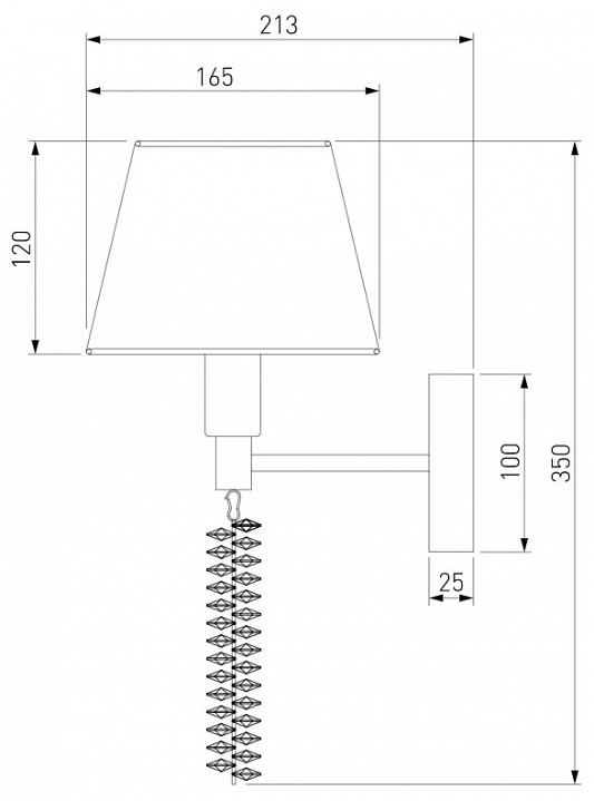 Бра eurosvet charuel 60148/1 матовое золото