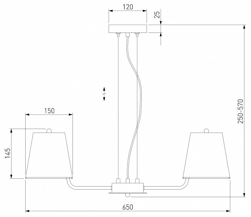 Подвесная люстра eurosvet amaretto 60155/5 хром