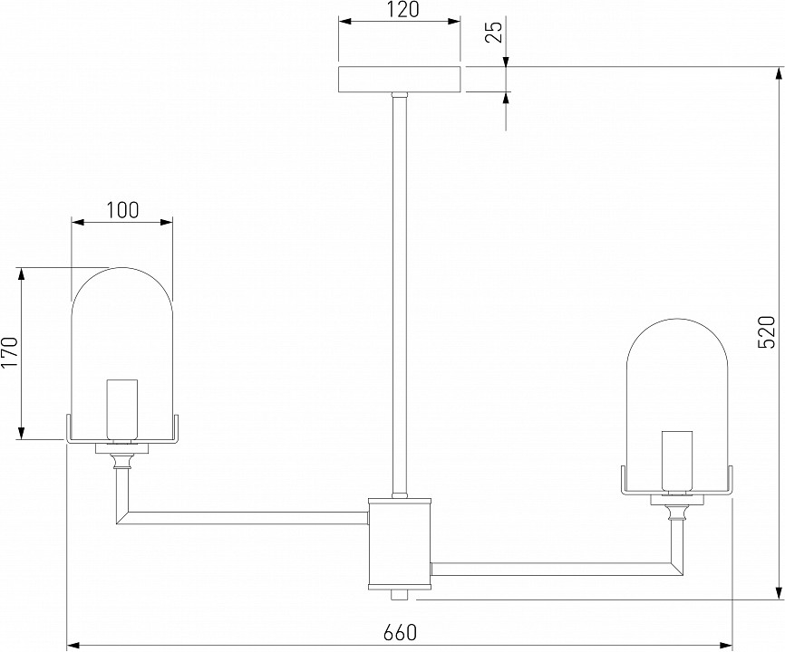 Люстра на штанге eurosvet pluto 60156/6 хром