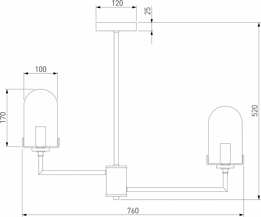 Люстра на штанге eurosvet pluto 60156/8 хром