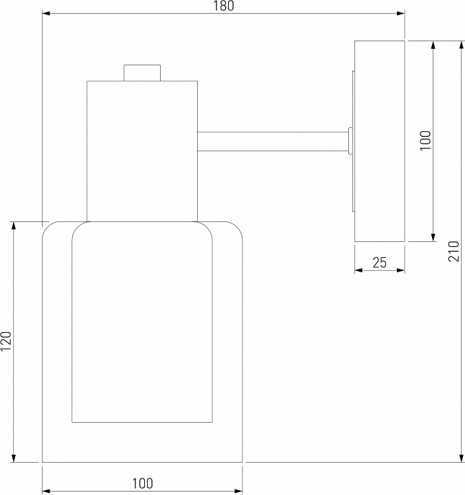 Бра eurosvet notion 70219/1 черный/античная бронза