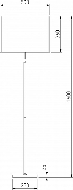 Торшер eurosvet notturno 01163/1 латунь