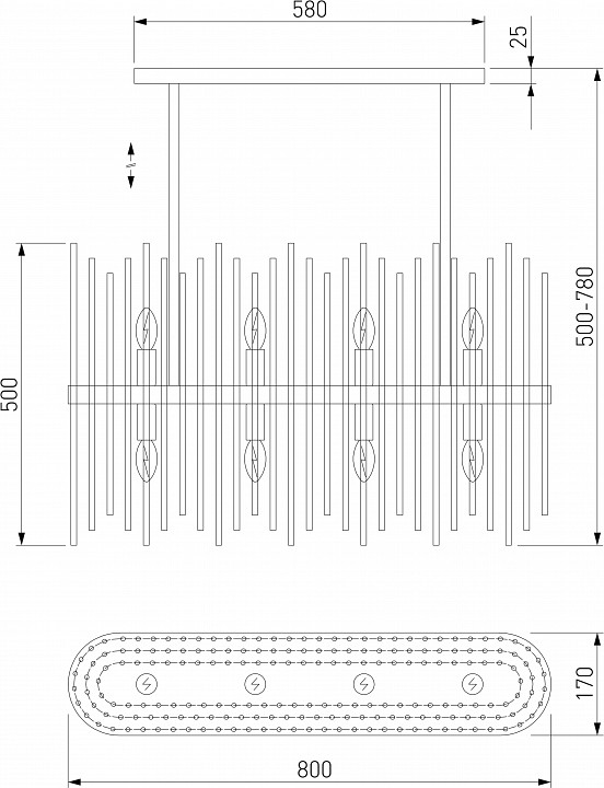 Люстра на штанге bogate's allure 485/8