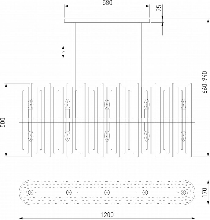 Люстра на штанге bogate's allure 485/10