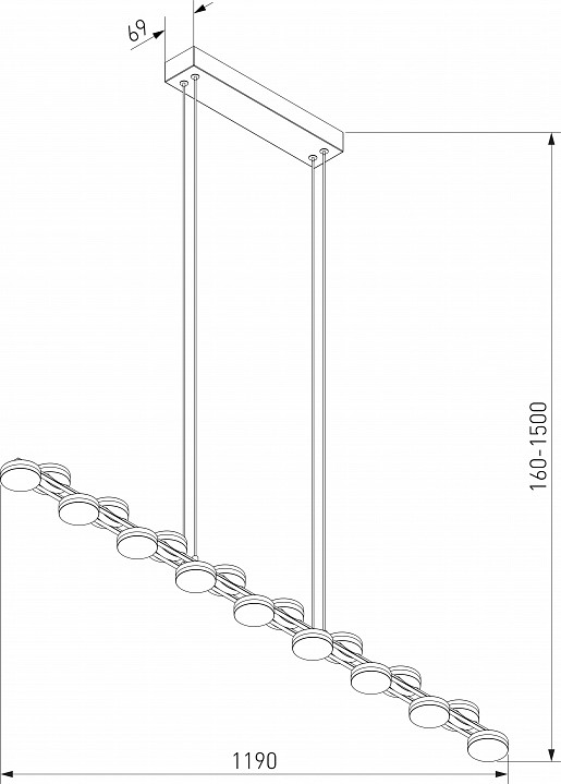 Подвесной светильник eurosvet tapioca 90332/17 черный