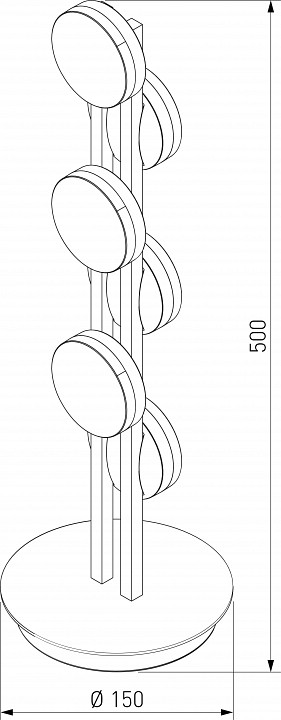 Настольная лампа декоративная eurosvet tapioca 90332/6 черный