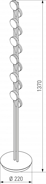 Торшер eurosvet tapioca 90332/12 черный