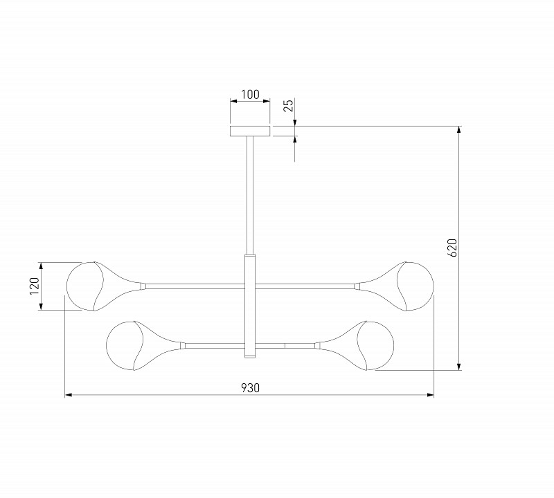 Люстра на штанге eurosvet calyx 60168/6 латунь