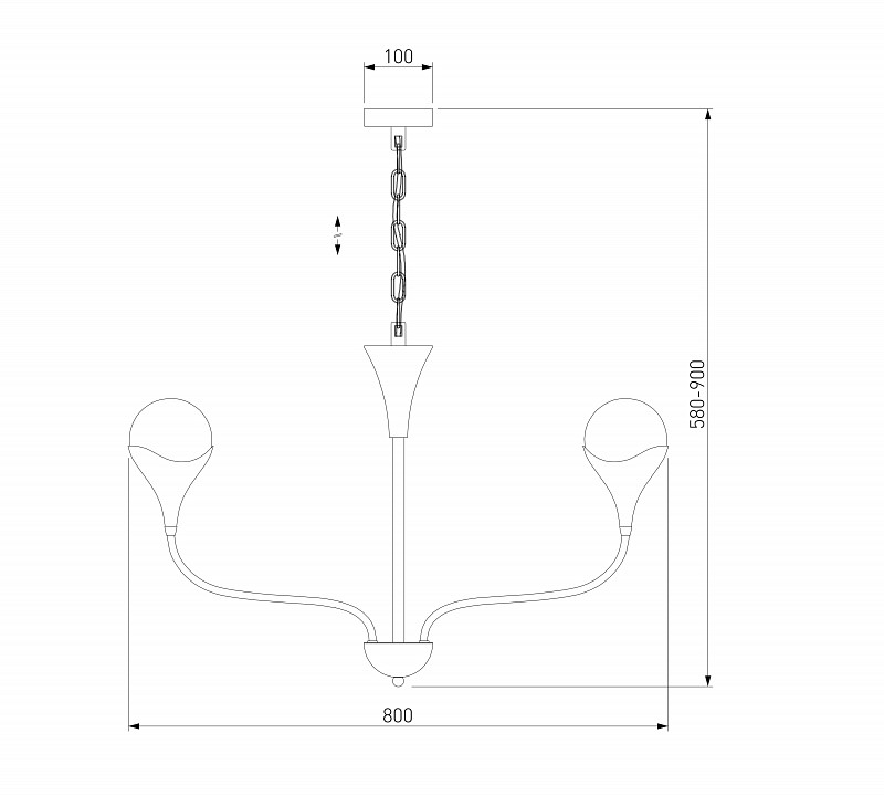 Подвесная люстра eurosvet calyx 60169/6 никель