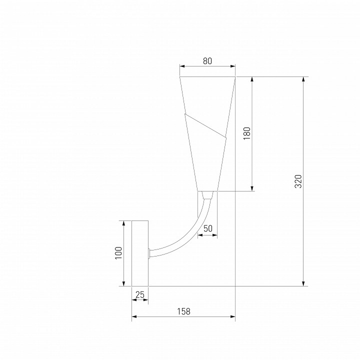 Бра eurosvet rhyton 60167/1 никель