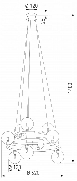 Подвесная люстра eurosvet anabelle 6845 anabelle