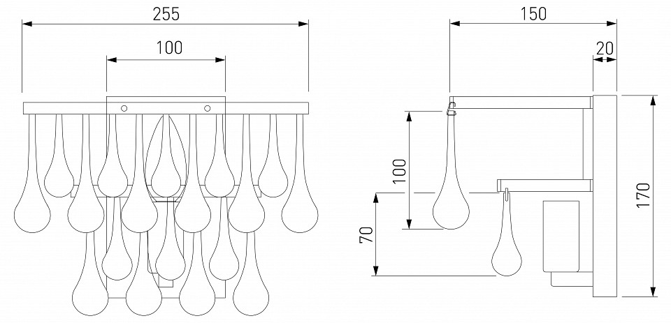 Накладной светильник bogate's gutta 476/1