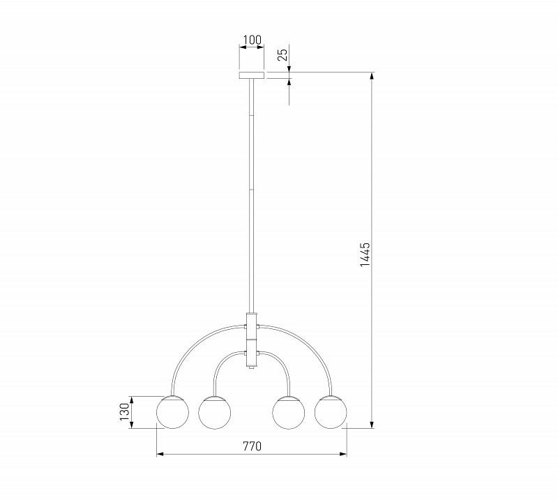 Люстра на штанге eurosvet cenacolo 30179/4 черный