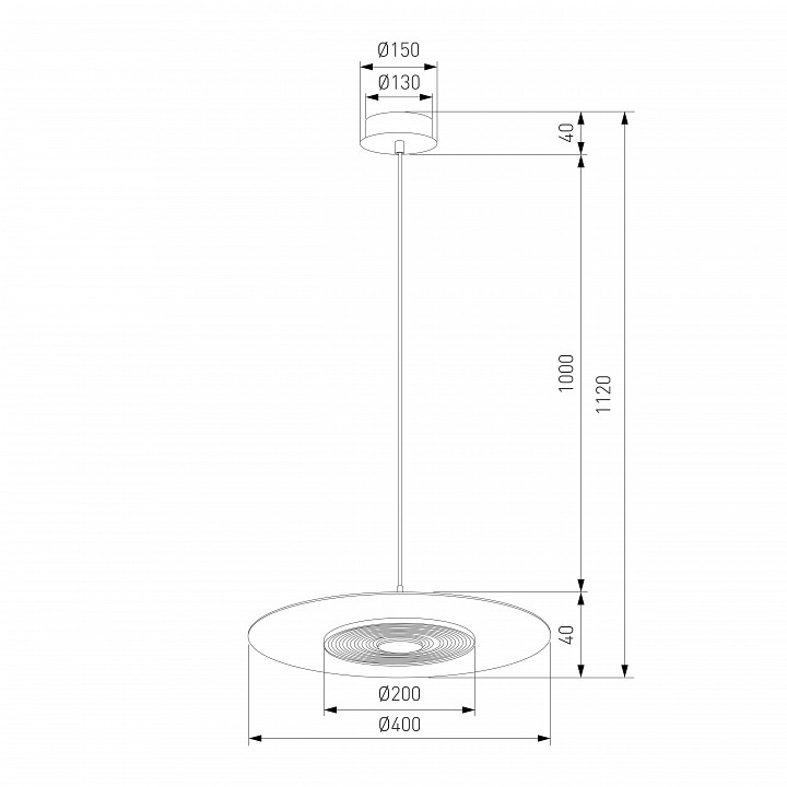 Подвесной светильник eurosvet kontur 40030/1 led черный