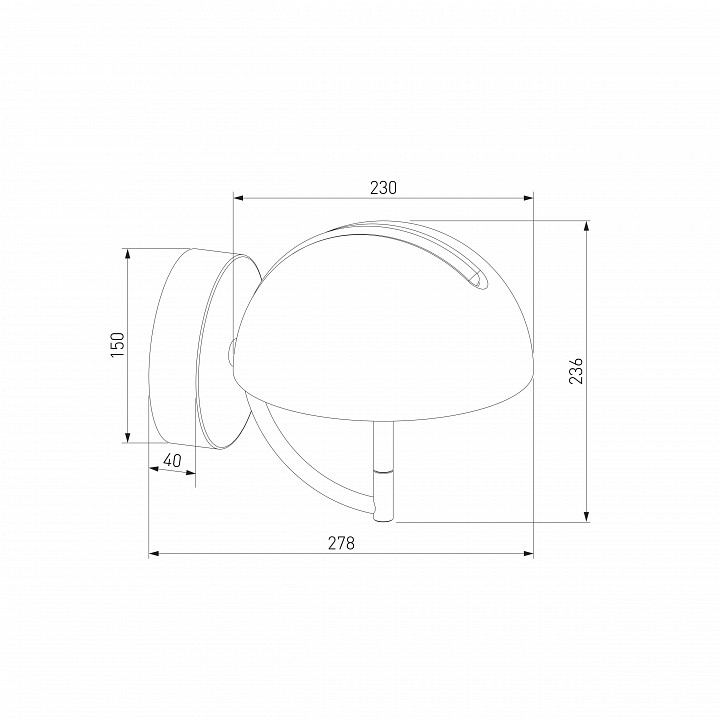 Бра eurosvet emisfero 50083/1 led золото