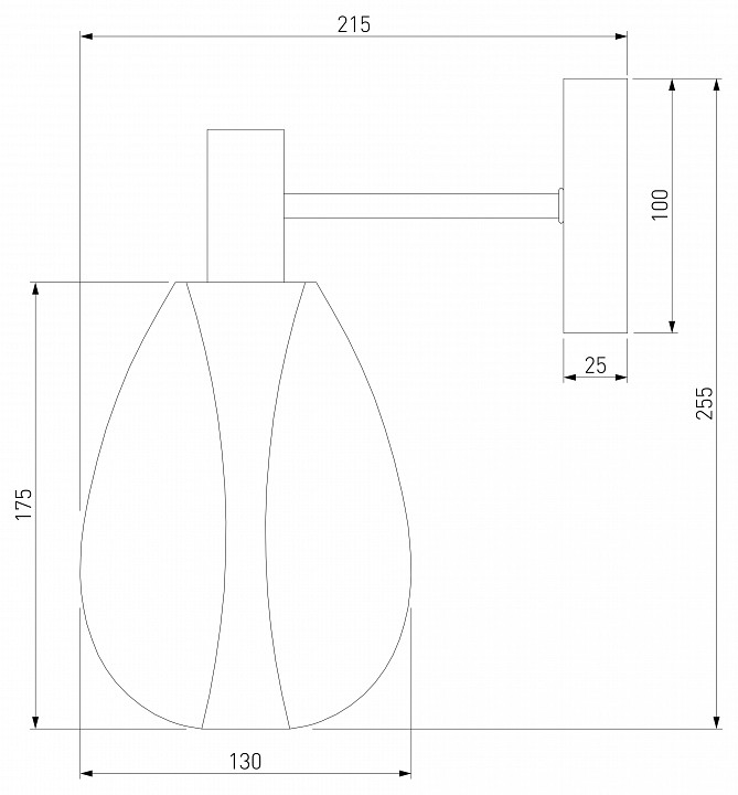 Бра eurosvet magma 60175/1 латунь