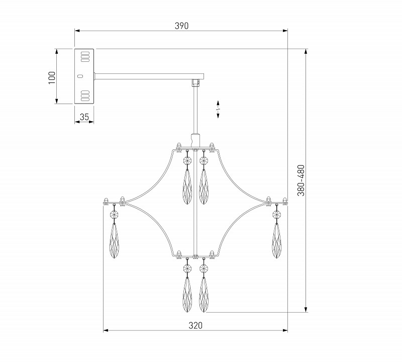 Бра bogate's tense 442/1