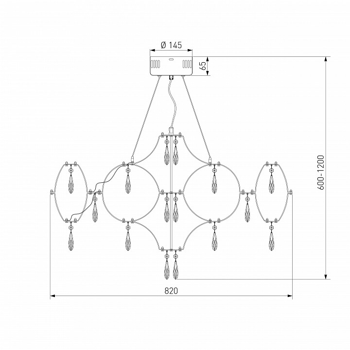Подвесная люстра bogate's tense 443/1