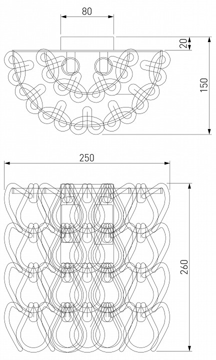 Накладной светильник bogate's cappio 380/2
