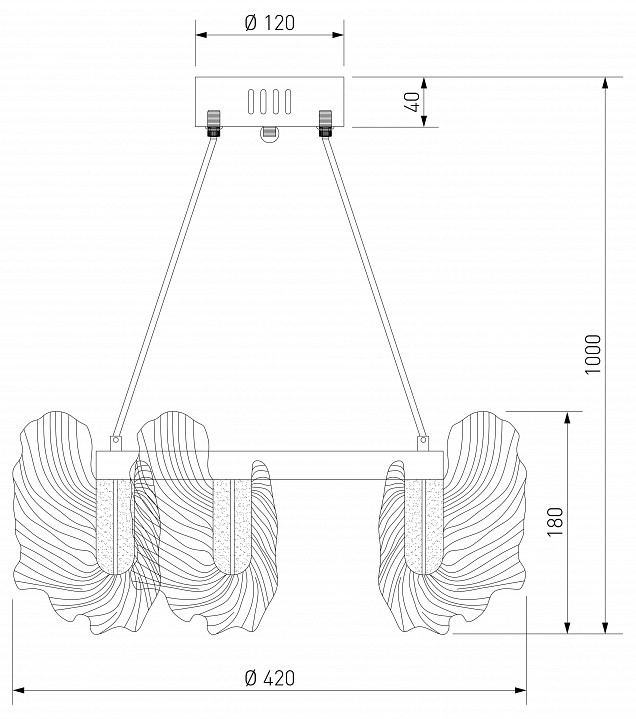 Подвесной светильник bogate's farfalla 91140