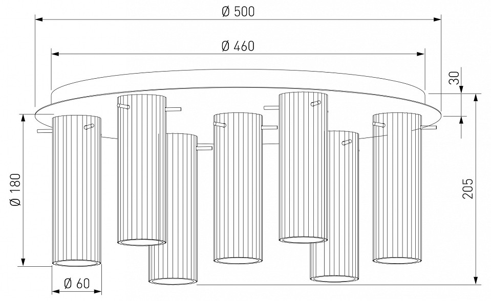 Потолочная люстра eurosvet merge 502111/7
