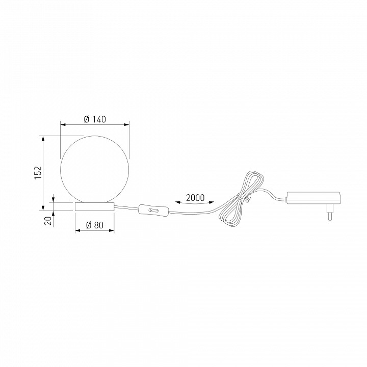 Настольная лампа декоративная bogate's crystall 1_102