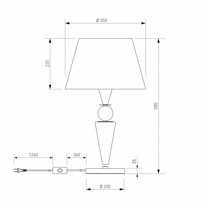 Настольная лампа декоративная eurosvet teja 108014