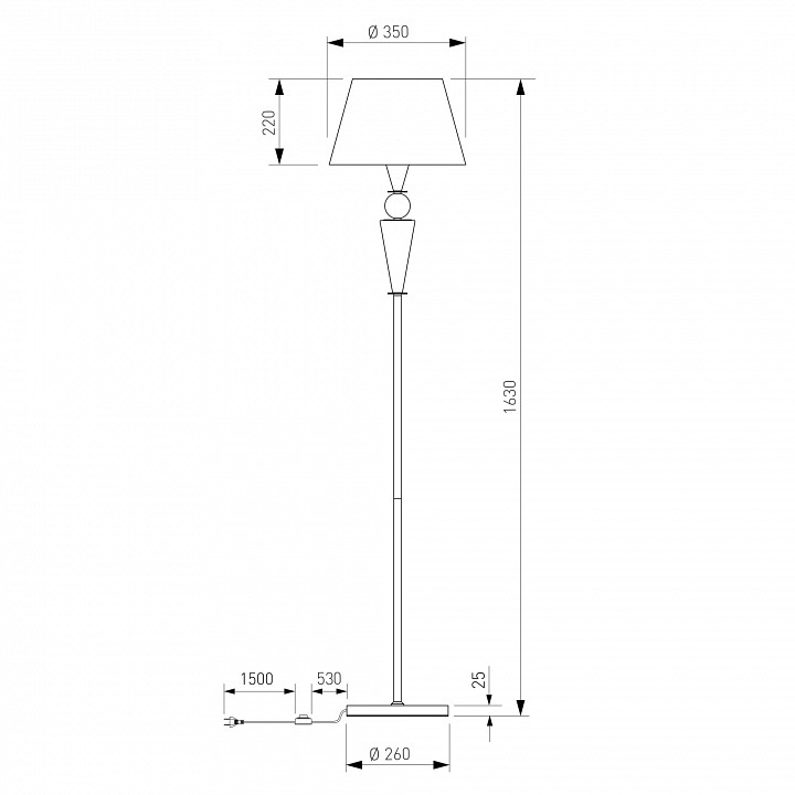 Торшер eurosvet teja 109014