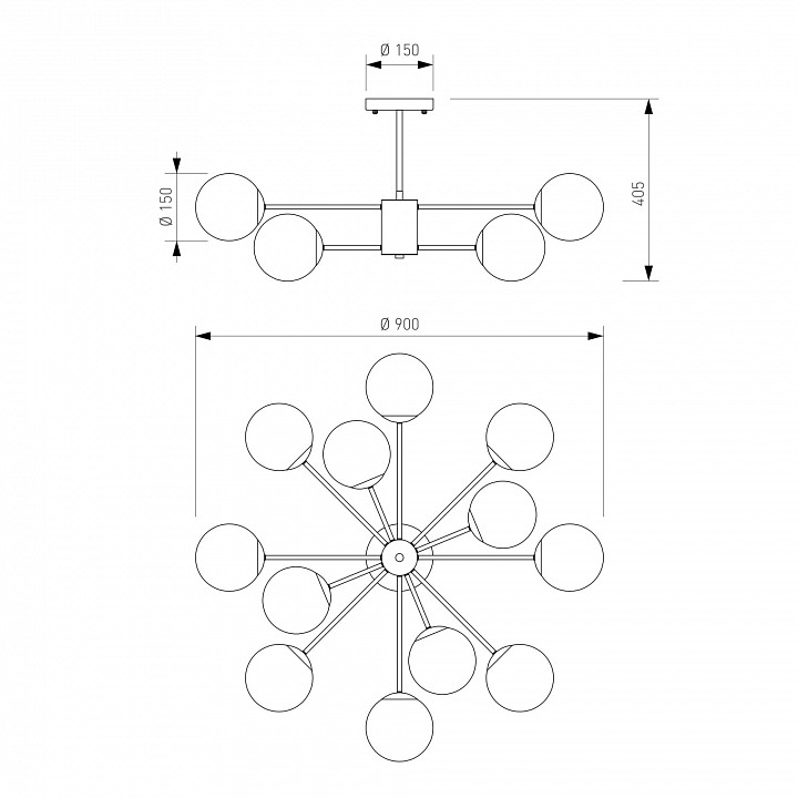 Люстра на штанге eurosvet adaline 502002/12