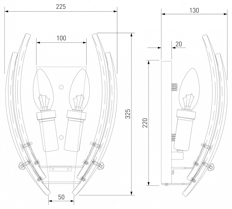 Накладной светильник eurosvet flowers 101015