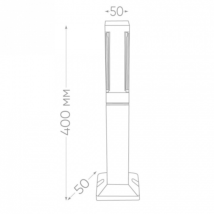Наземный низкий светильник feron дубай 11706