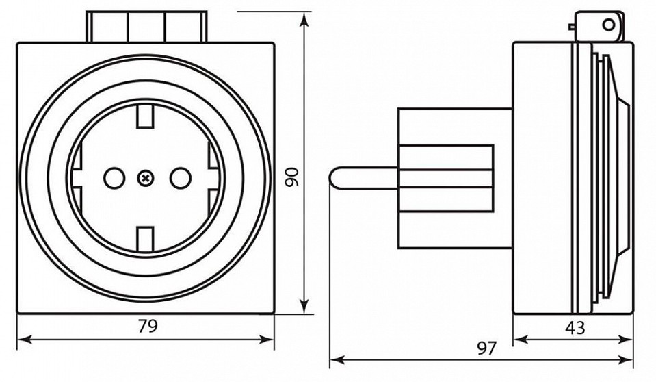 Розетка с таймером feron tm31 23204