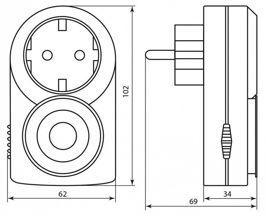 Розетка с таймером feron tm50 23238