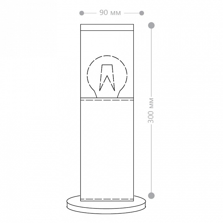 Наземный низкий светильник feron dh1303 51332