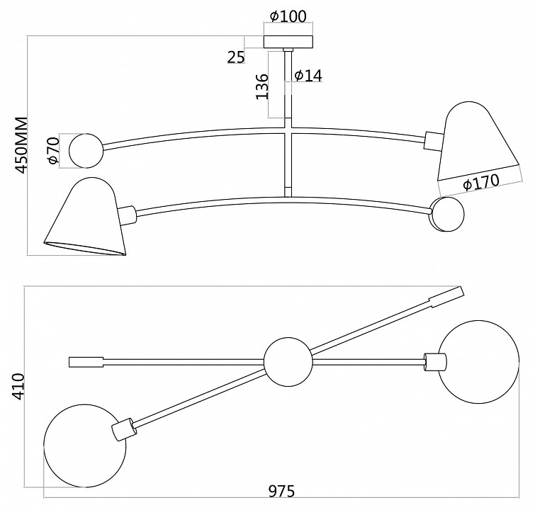 Светильник на штанге favourite statera 3045-2p