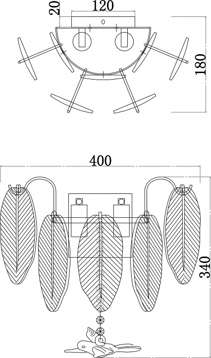 Накладной светильник favourite philomela 3054-2w
