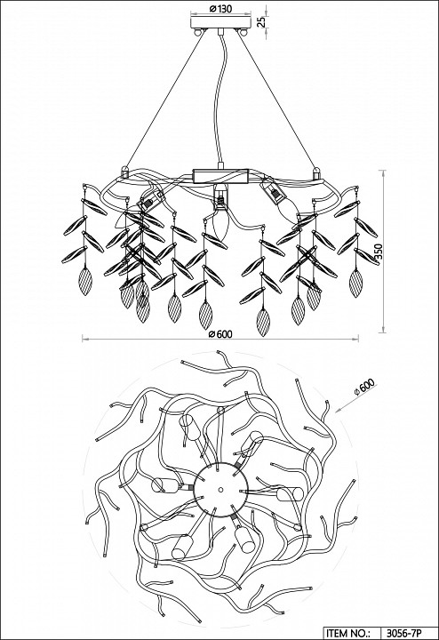 Подвесная люстра favourite brillo 3056-7p