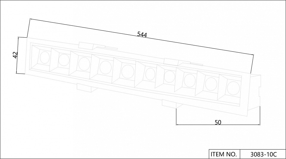 Встраиваемый светильник favourite roshni 3083-10c