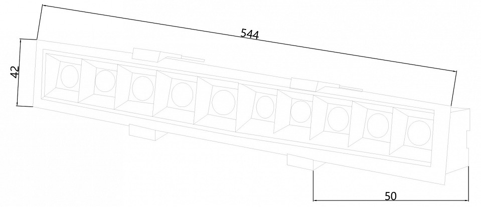 Встраиваемый светильник favourite roshni 3084-10c