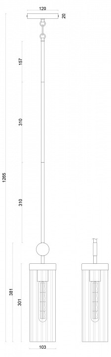Светильник на штанге favourite radiales 3099-1p