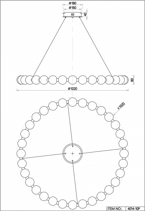 Подвесная люстра favourite gubbare 4014-10p